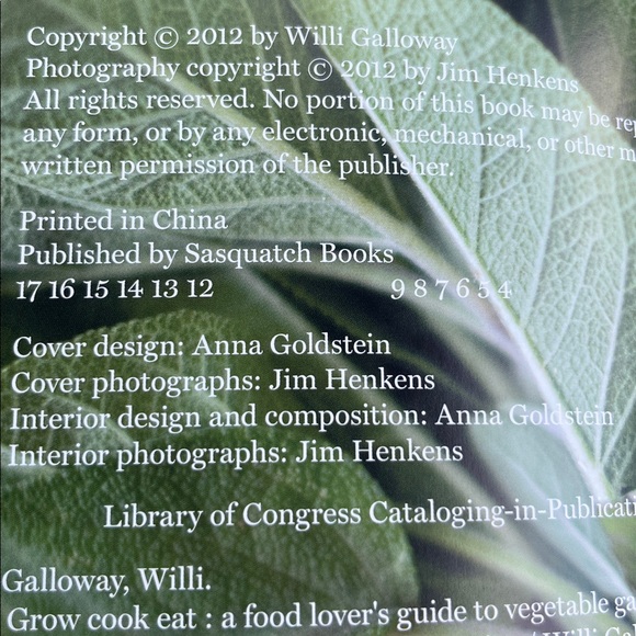 GROW COOK EAT Vegetable Gardening Willi Galloway - Picture 7 of 13